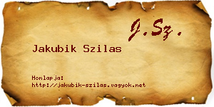 Jakubik Szilas névjegykártya